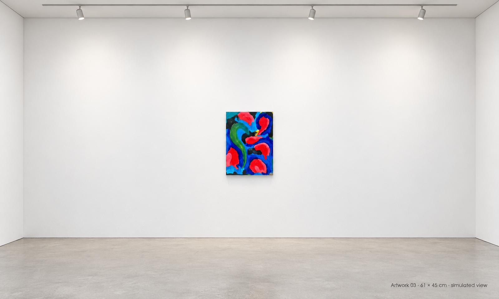 Artwork 03 by Peter Gregory Morris displayed in a simulated modern gallery at approximate scale