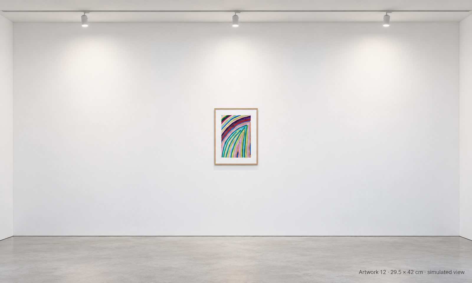 Artwork 12 by Peter Gregory Morris displayed in a simulated modern gallery at approximate scale