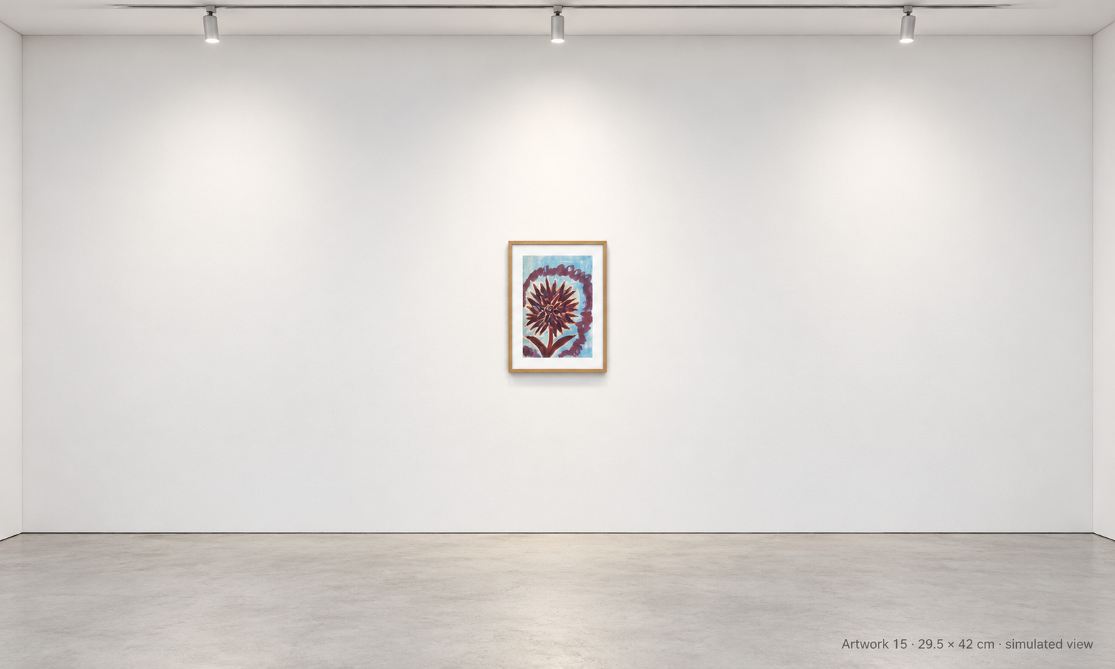Artwork 15 by Peter Gregory Morris displayed in a simulated modern gallery at approximate scale