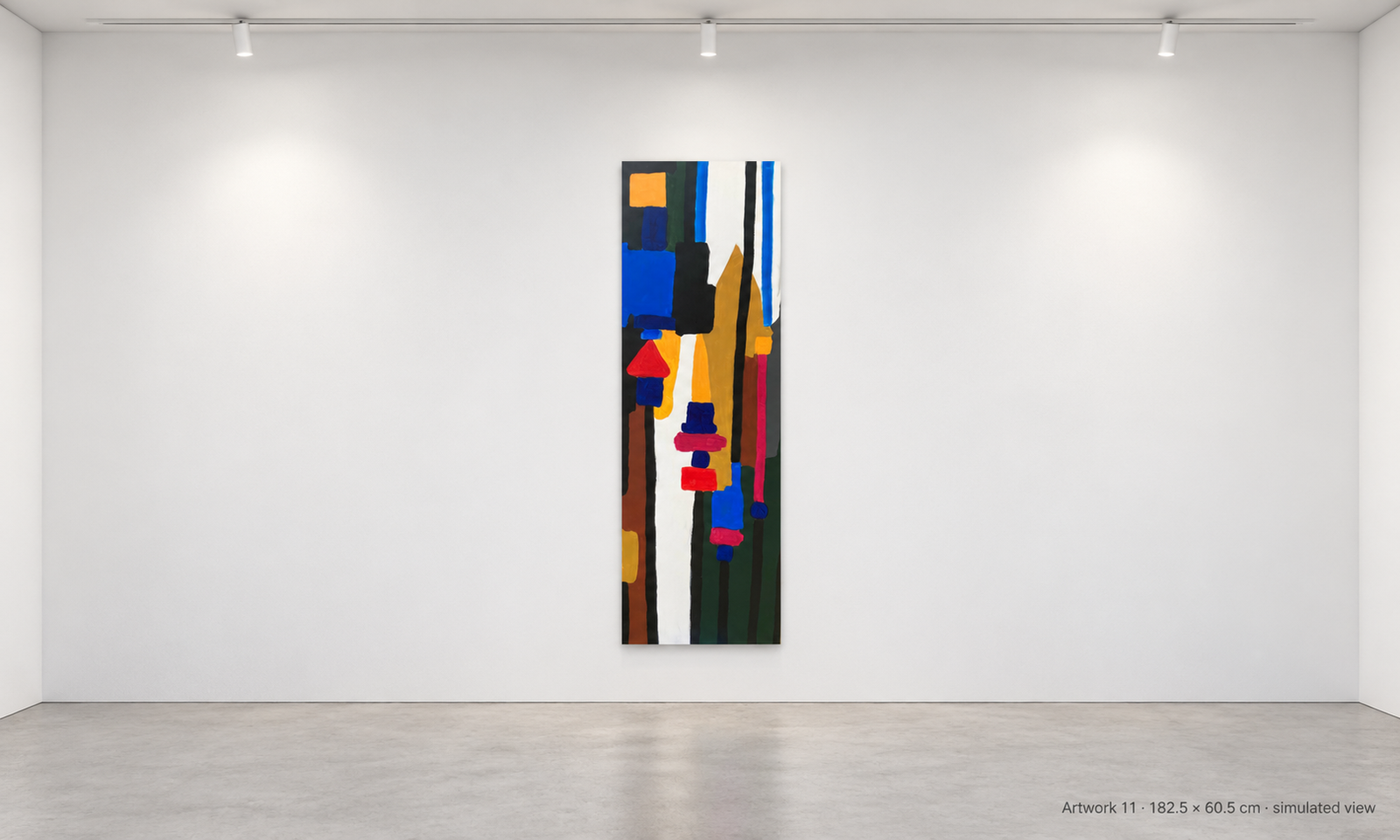 Artwork 11 by Peter Gregory Morris displayed in a simulated modern gallery at approximate scale