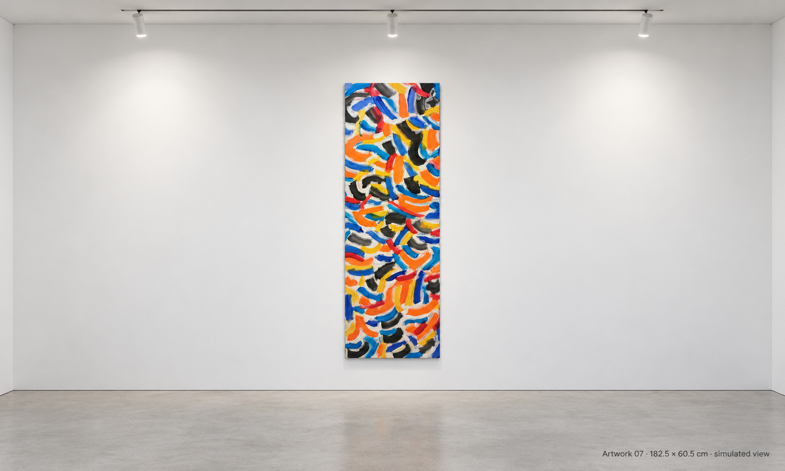 Artwork 07 by Peter Gregory Morris displayed in a simulated modern gallery at approximate scale