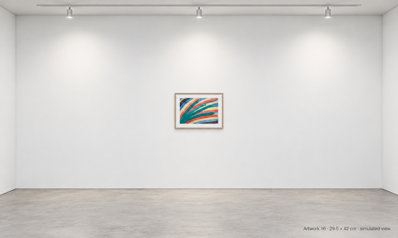 Artwork 16 by Peter Gregory Morris displayed in a simulated modern gallery at approximate scale