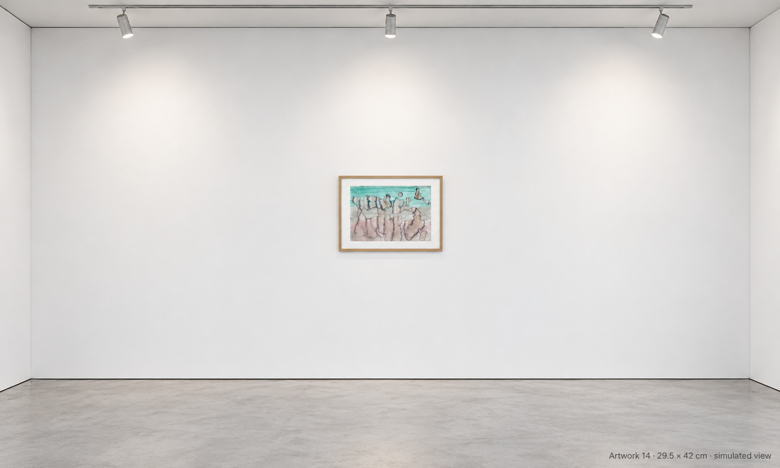 Artwork 14 by Peter Gregory Morris displayed in a simulated modern gallery at approximate scale